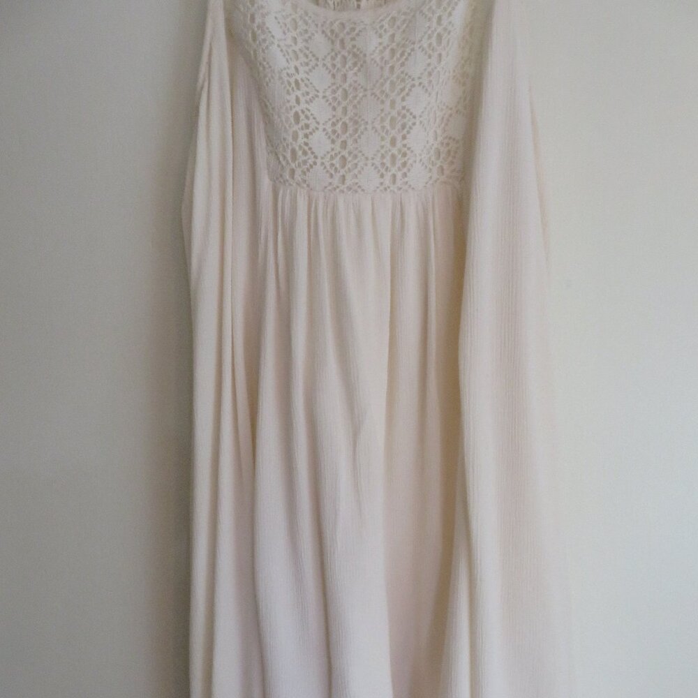 Mossimo | Size XL | White Cream Crochet Lace Boho Whimsy Sleeveless Mini Dress - Picture 2 of 9